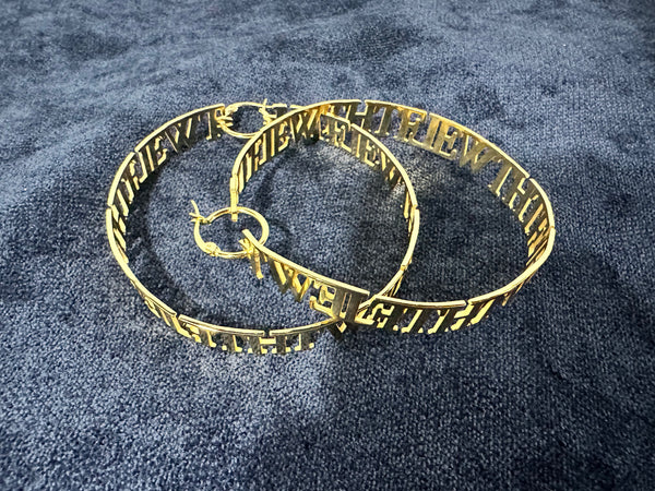TWELFTH Hoops | 18k Gold Vermeil & White Gold Statement Earrings
