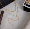 Dainty Gold Layered Lariat Y-Necklace