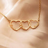 Personalized Triple Heart Name Necklace