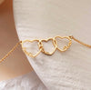 Personalized Triple Heart Name Necklace
