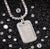 Iced Out Dog Tag Pendant Necklace