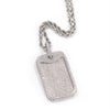 Iced Out Dog Tag Pendant Necklace