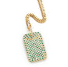 Iced Out Dog Tag Pendant Necklace