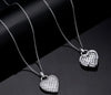 Moissanite Puff Heart Necklace