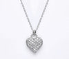 Moissanite Puff Heart Necklace