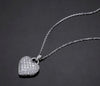 Moissanite Puff Heart Necklace