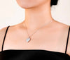 Moissanite Puff Heart Necklace