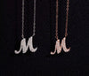 Moissanite Pavé Initial Necklace