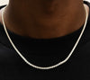 Micro Moissanite Tennis Chain White Gold & Yellow Gold
