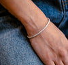Micro Moissanite Tennis Bracelet 2mm | 14K White Gold & Yellow Gold