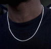 Micro Moissanite Tennis Chain White Gold & Yellow Gold
