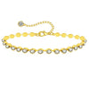18K gold anklet stack set — 21 layered ankle bracelets including Cuban link, herringbone, tennis, rope, beaded, and leaf chain styles