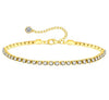 18K gold anklet stack set — 21 layered ankle bracelets including Cuban link, herringbone, tennis, rope, beaded, and leaf chain styles