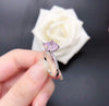 2.5ct Pink Moissanite Cushion Cut Ring — Sterling Silver Bezel Setting | Engagement, Wedding & Promise Ring | Sizes 4–12