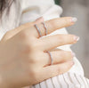 S925 Sterling Silver Moissanite Stackable Band — Twisted, Art Deco & Wave Styles | Engagement, Wedding & Promise Ring | Sizes 6–8
