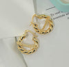 Custom Name Hoop Earrings | 18K Gold Plated Nameplate Twist Hoops | Personalized Gift | 18mm & 25mm | Twelfth