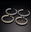 Gold and silver Cuban link iced hoop earrings side by side — statement CZ earrings by Twelfth XII