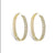 14K gold iced Cuban link hoop earrings pair on white background — statement earrings by Twelfth XII Detroit
