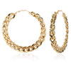 Cuban Link Hoop Earrings | 50mm Bold Chain Hoops | 18K Gold & Silver | Chunky Statement Earrings | Twelfth