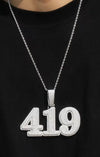 Custom Iced-Out Letter & Number Pendant | Full Pavé VVS Moissanite | 925 Sterling Silver