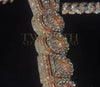 Custom vertical stacked letter pendant VVS moissanite raised stone flush pavé raised cluster 925 sterling silver — Twelfth XII Detroit