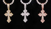 VVS1 Moissanite Iced Cross Pendant | 14K Gold Vermeil