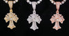 VVS1 Moissanite Iced Cross Pendant | 14K Gold Vermeil