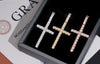 VVS1 Moissanite Iced Cross Pendant | 14K Gold Vermeil