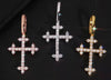 VVS1 Moissanite Iced Cross Pendant | 14K Gold Vermeil