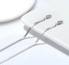 White Gold Herringbone Anklet — 3.5mm | Solid 925 Sterling Silver