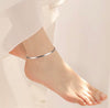 White Gold Herringbone Anklet — 3.5mm | Solid 925 Sterling Silver