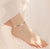 White Gold Herringbone Anklet — 3.5mm | Solid 925 Sterling Silver