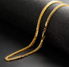 18k gold foxtail necklace laid out showing lobster clasp and 18k stamp detail