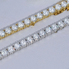 18" 4MM925S VVS MOISSANITE TENNIS CHAIN GOLD