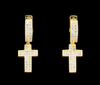 18k Gold Plated Cross Earrings