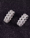 2 Row Iced Out Cuban Link Ring | VVS Moissanite