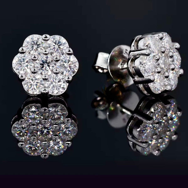 Floral Cluster Stud Earrings