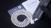 18" 925S VVS MOISSANITE 12MM CUBAN LINK- WHITE GOLD