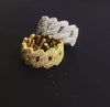 Gold & White Gold Cuban Link Ring