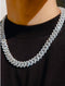 20" DIAMOND CUBAN LINK CHAIN - WHITE GOLD