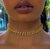 16" CHOKER DIAMOND CUBAN LINK CHAIN - GOLD